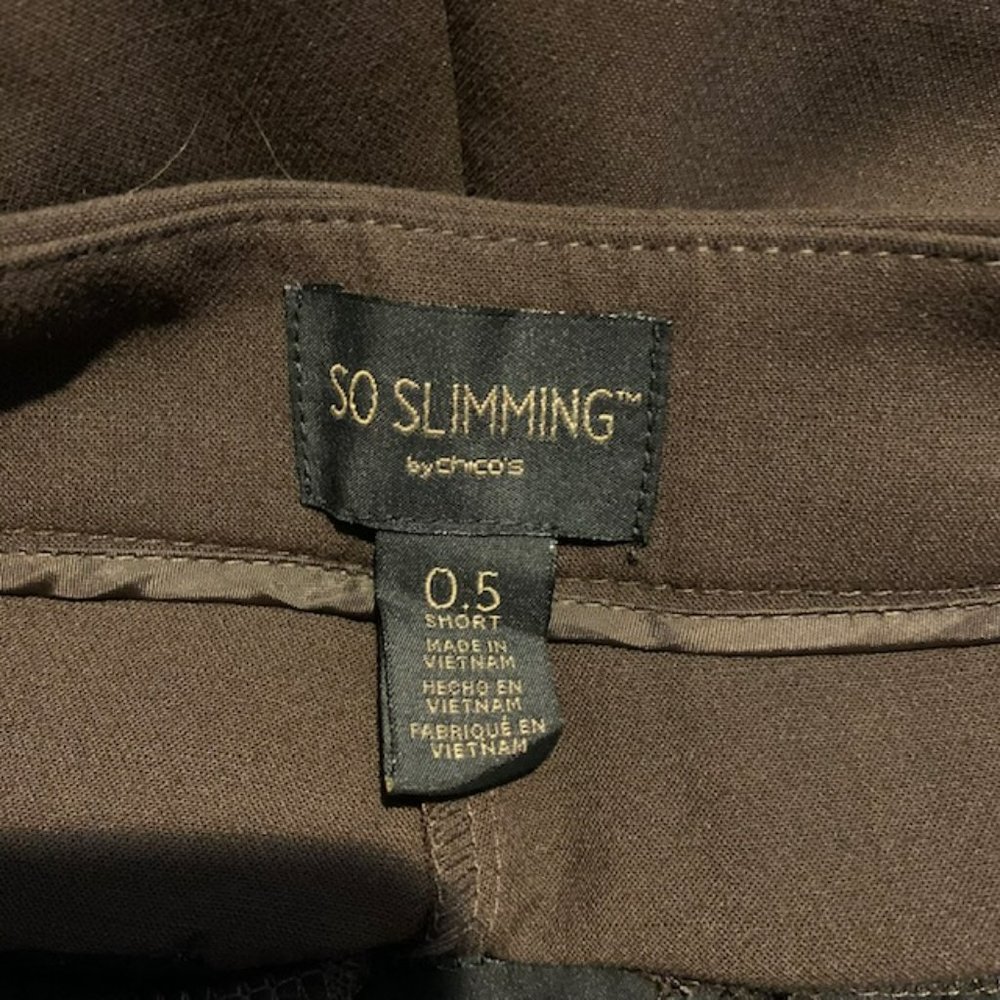 Chico's So Slimming Brown Pants Size S/6 Short - Picture 9 of 9